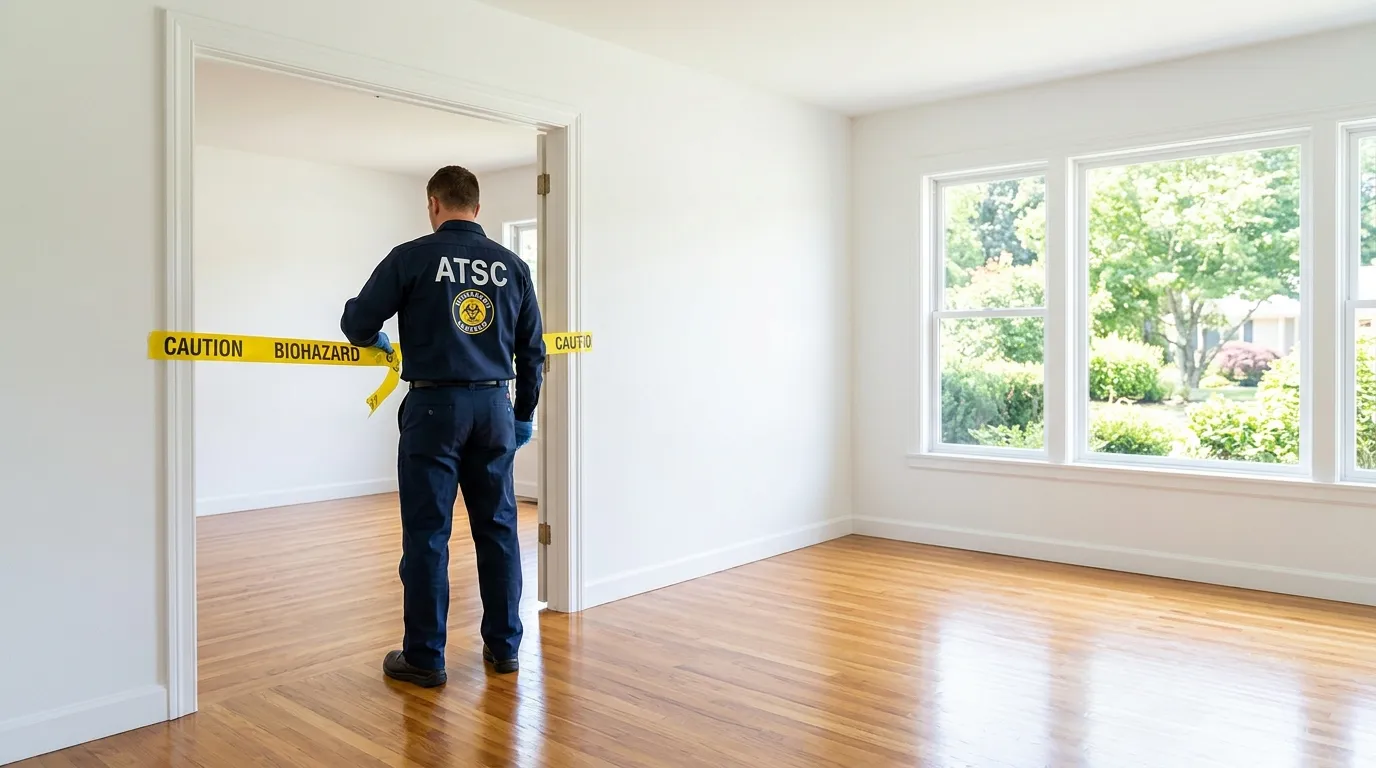 Certified biohazard cleanup crew performing Trauma Scene Cleanup in Glen Rock